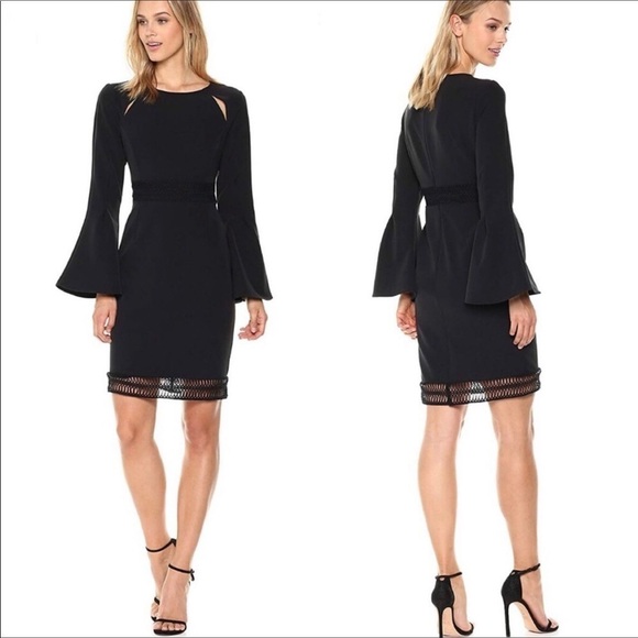 Catherine Malandrino Ursa Open Stitch Bell Sleeve Dress Women’s Size 2 NWT - Picture 1 of 5